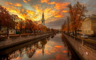 Картинка Крюков канал, Осень, Санкт-Петербург