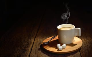 Картинка Кофе с кусочками сахара