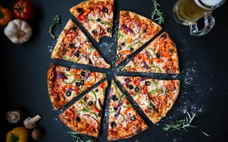 Картинка Кусочки вкусной пиццы
