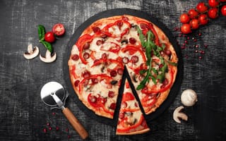 Картинка Овощня пицца с сыром