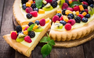 Картинка Сладкий пирог с ягодами