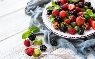 Картинка Летние ягоды в тарелке