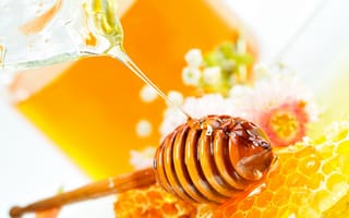 Картинка Струйка свежесобранного мёда