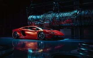 Картинка Lamborghini Aventador, behance, lamborghini