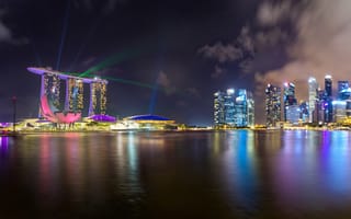 Картинка панорама, город, Сингапур