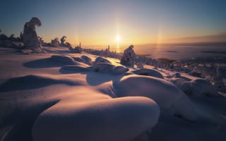 Картинка Солнечное гало над Белым морем