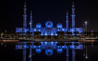 Картинка Sheikh Zayed Grand Mosque - Abu Dhabi, Большая мечеть шейха Зайда в Абу, Даби