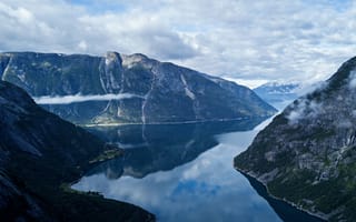 Картинка europe, river, Norway, highlands, lake, mountains