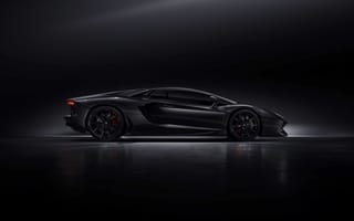 Картинка Lamborghini, Side, Aventador, Work, Dark, Supercar, LP700-4, Black