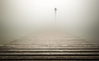 Картинка туман, Luca Rebustini, настил, fog, фонарь, lantern, flooring