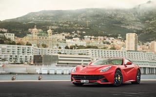 Картинка Ferrari, red, berlinetta, F12