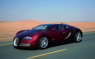Обои sport car, скорость, дорога, пустыня, авто, Bugatti Veyron, песок