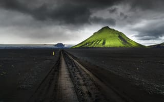 Картинка Green, Iceland, Volcano, Black, Fjallabak, Icelandic Highlands