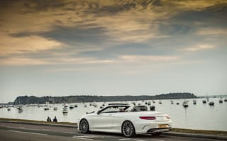 Картинка Mercedes-Benz, auto, автомобиль, white, Cabriolet, мерседес, sky, AMG line, S 500