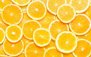 Обои апельсины, дольки, макро, текстура
