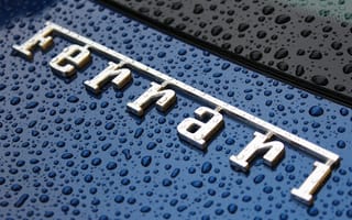 Картинка Ferrari, Лого, Капли, Blue, Синий