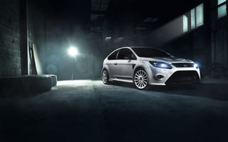 Картинка Ford, Race, Front, Focus, White, RS, Car