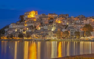 Картинка огни, дома, Ангвиллара-Сабация, Италия