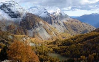 Картинка осень, горы, Франция, долина, Приморские Альпы