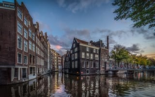 Картинка мост, здания, Де Валлен, дома, Амстердам, Amsterdam, канал, Нидерланды, Netherlands, De Wallen
