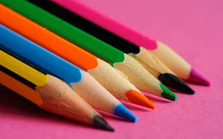 Картинка макро, цветные, карандащи