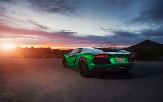 Картинка Lamborghini Aventador, supercar, green