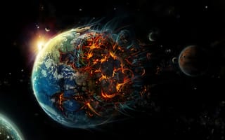 Картинка Планета, Конец Света, Земля, Апокалипсис, Уничтожение