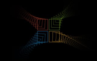 Картинка abstract, Microsoft, logo, lines