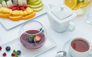 Картинка чай, чайник, лимонад, Андрей Егоров, фрукты, десерт