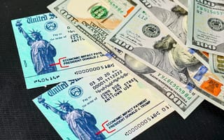 Картинка США, Купюры, Dollar, Benjamin Franklin, Деньги, Темный, Доллары, Бенджамин Франклин