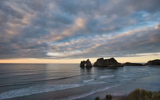 Картинка побережье, Новая Зеландия, Wharariki Beach