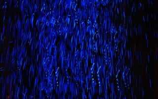 Картинка абстракция, дождь, rain, поток, abstract, голубой, неон, blue