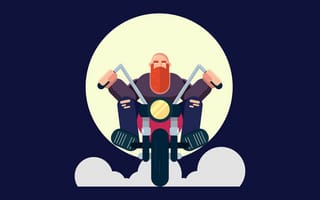 Картинка путь, мотоцикл, path, байкер, motorcycle, driver, темно-синий, biker