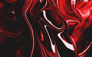 Картинка абстракция, abstraction, вязкая жидкость, Anni Roenkae, red mass, viscous liquid, красная масса