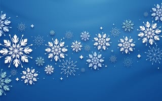 Картинка снежинки, christmas, blue, snowflakes, winter