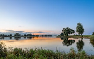 Картинка утро, Германия, Эльба