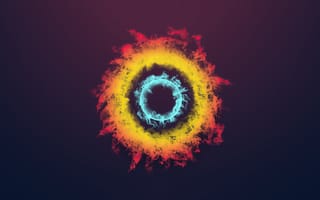 Картинка круги, абстракция, abstraction, пламя, flame, огонь, circles, fire