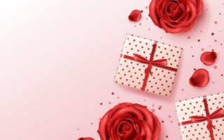 Картинка любовь, цветы, love, happy, подарки, розы, романтика, red