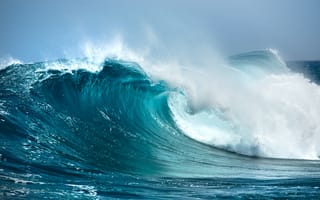 Картинка море, волны, вода, шторм, брызги