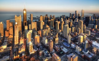 Картинка Чикаго, небоскребы, здания