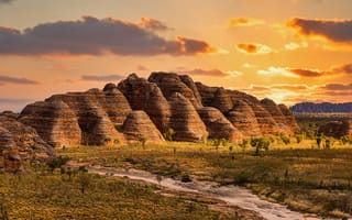 Картинка облака, горы, закат солнца, красота, sunset, clouds, beauty, mountains