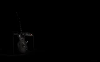 Картинка гитара, тьма, black, динамик