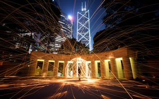 Картинка салют, fireworks, Гон Конг, централ плаза, Central Plaza, Hong Kong, Victoria Bay