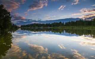 Обои озеро, Logan Martin Lake, отражение, Alabama