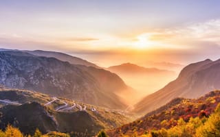 Картинка morning, sunrise, zhangjiajie, view point, grand canyon