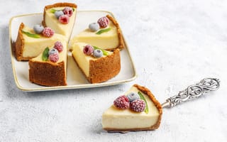 Картинка ягоды, пирожные, чизкейк