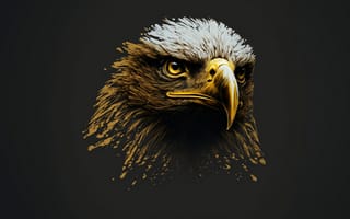 Картинка minimalism, bird, beak, eagle, digital art