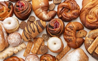 Картинка печенье, пирожное, выпечка, кексы, булка, много, булочки, разное