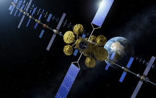 Картинка Космос, ESA, International Telecommunication Union, Европейское космическое агентство, Satellites in geostationary orbit, Международный союз электросвязи, European Space Agency, Спутники