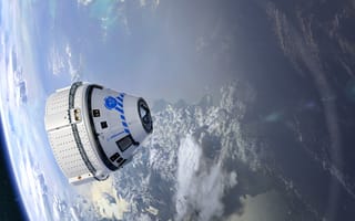 Картинка Земля, Boeing, Космический корабль, Spacecraft, Boeing CST-100 Starliner, NASA, Боинг, НАСА